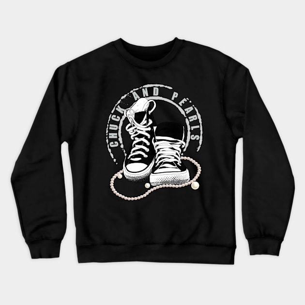 Chuck and Pearls Crewneck Sweatshirt by DreamPassion